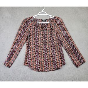 Stoosh Top Womens M Boho Southwest Novelty Print Western Cowgirl Rodeo Geometric